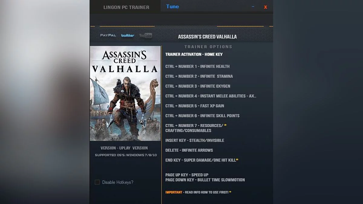 Assassin&#039;s Creed Valhalla — Entrenador (+12) [1.0.2]