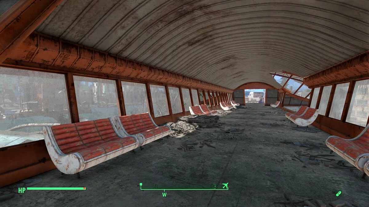 Fallout 4: Game of the Year Edition — Transparent windows at Boston Airport