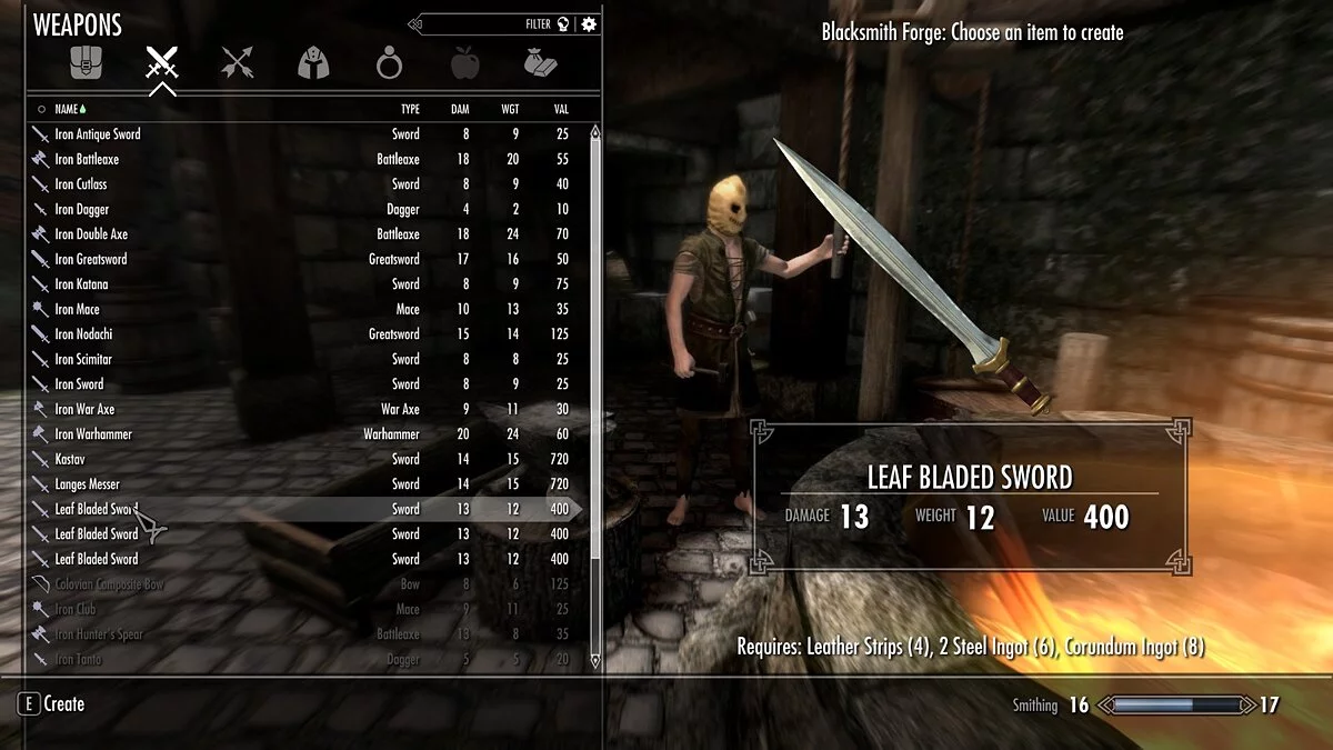 Elder Scrolls 5: Skyrim Special Edition — Короткие мечи