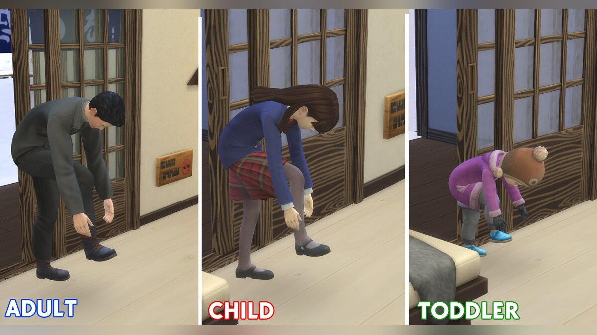 The Sims 4 — Realistic shoe change