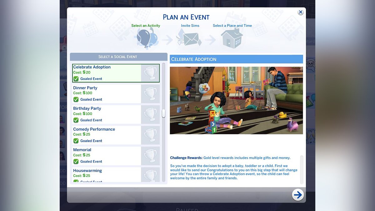 The Sims 4 — Event - Adoption Celebration