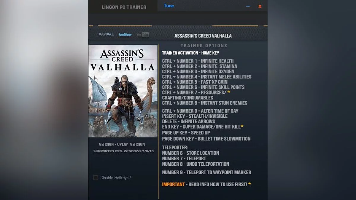 Assassin&#039;s Creed Valhalla — Трейнер (+18) [1.0.2]