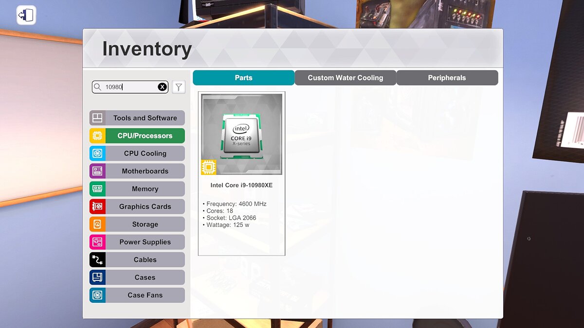 PC Building Simulator — Processor i9-10980XE LGA 2066