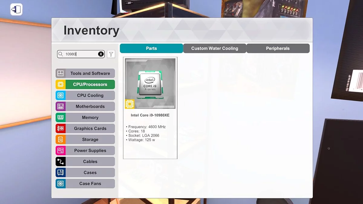 PC Building Simulator — Processor i9-10980XE LGA 2066