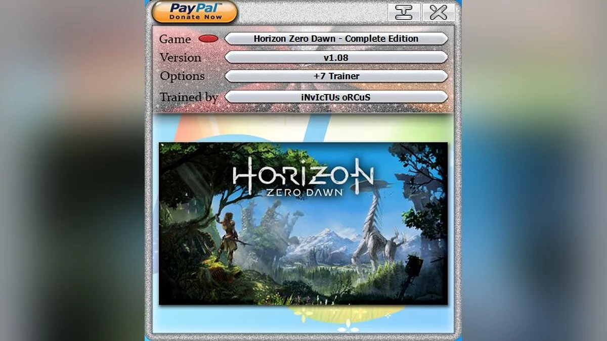 Horizon Zero Dawn Complete Edition — Trainer (+7) [1.08]