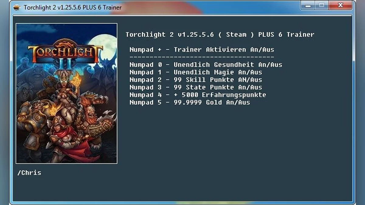 Torchlight 2 — Trainer (+6) [1.25.5.6/Steam]