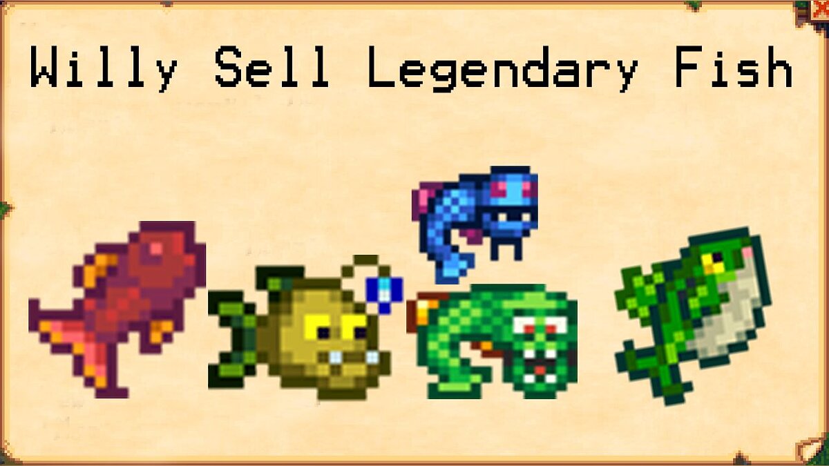 Stardew Valley — Willy sells legendary fish