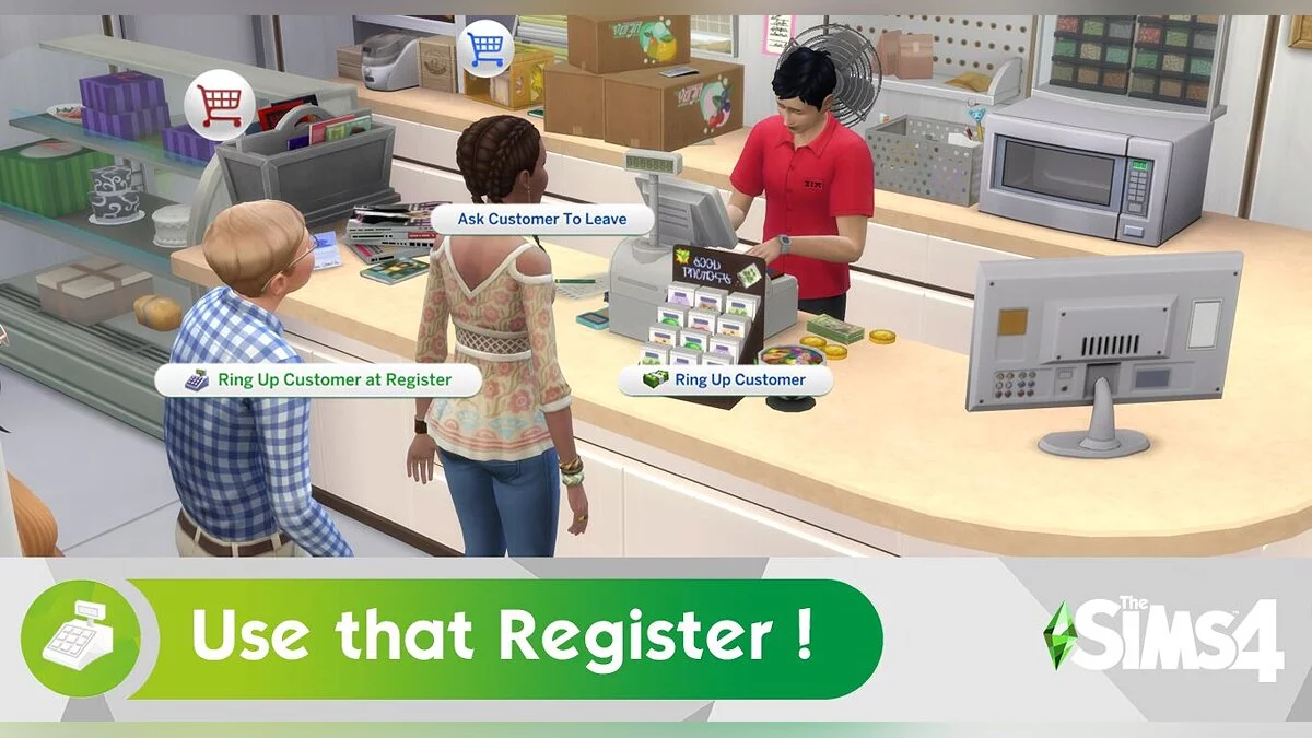 The Sims 4 — Обслуговування покупців на касі (08.12.2020)
