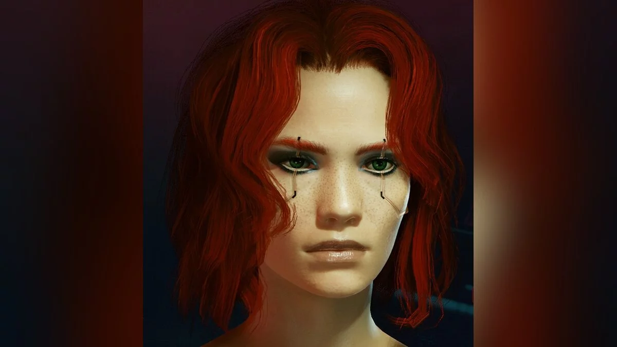 Cyberpunk 2077 — Fiery red-haired woman V