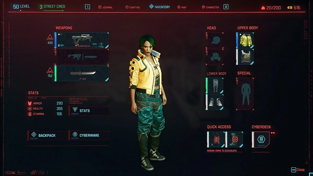 Cyberpunk 2077 — Saving at level 50