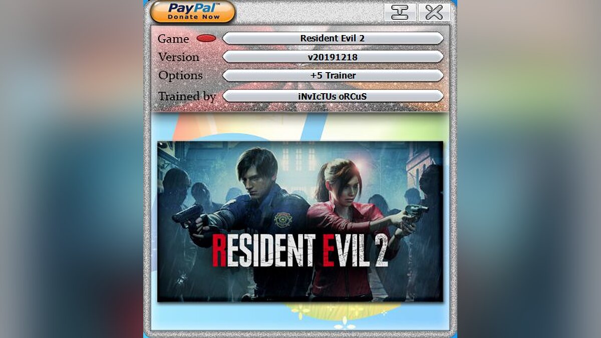 Resident Evil 2 — Trainer (+5) [20191218]