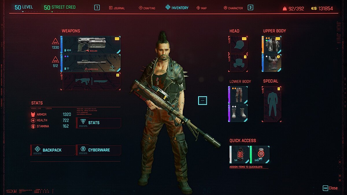 Cyberpunk 2077 — Level 50 Nomad