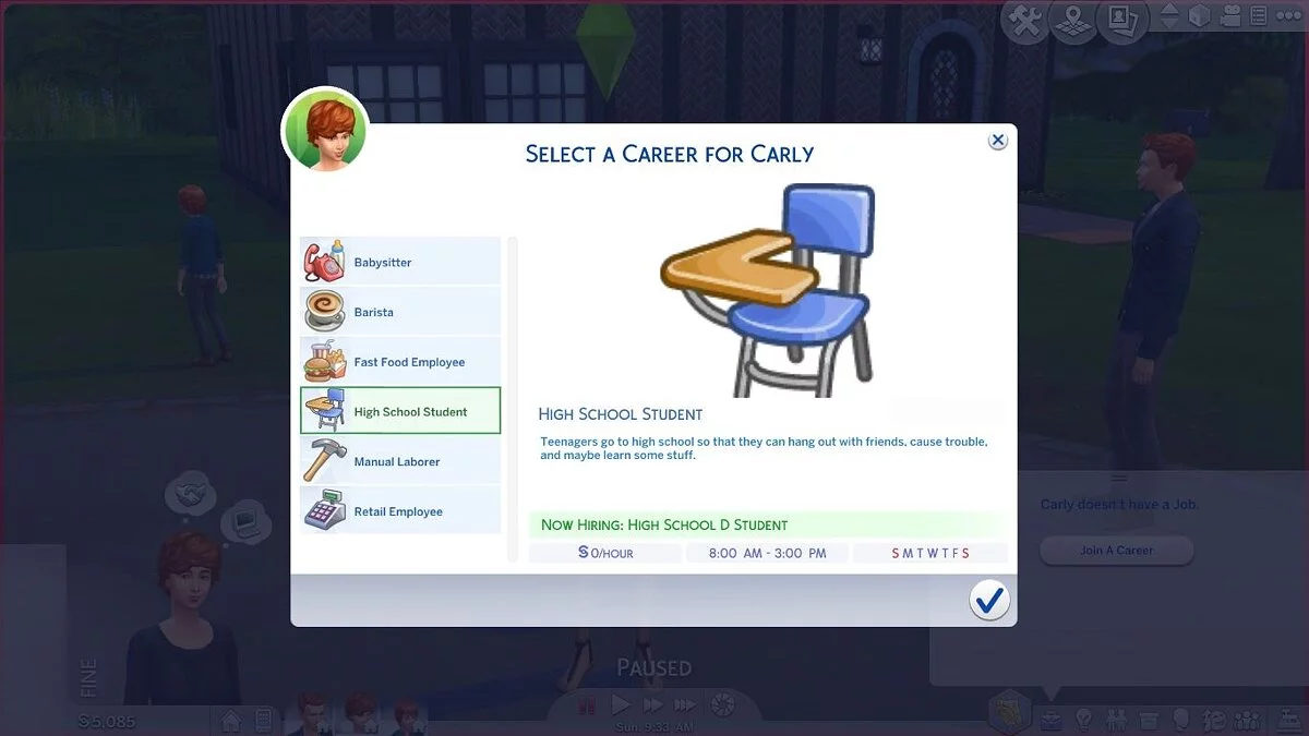 The Sims 4 — A child and teenager can leave or return to school (12/14/2020)