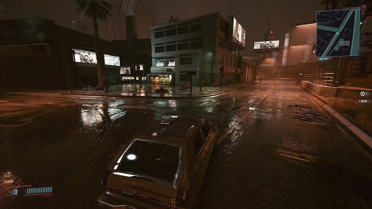 Cyberpunk 2077 — Wet roads