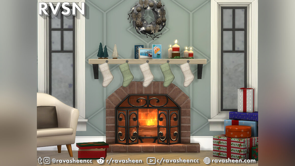 The Sims 4 — Functional Christmas socks with gifts