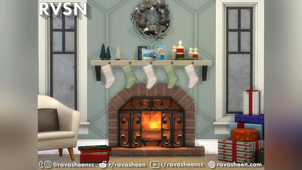 The Sims 4 — Functional Christmas socks with gifts