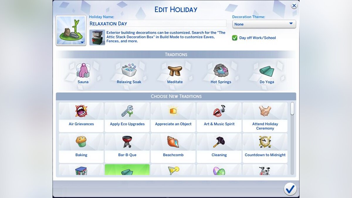 The Sims 4 — Holiday holiday traditions