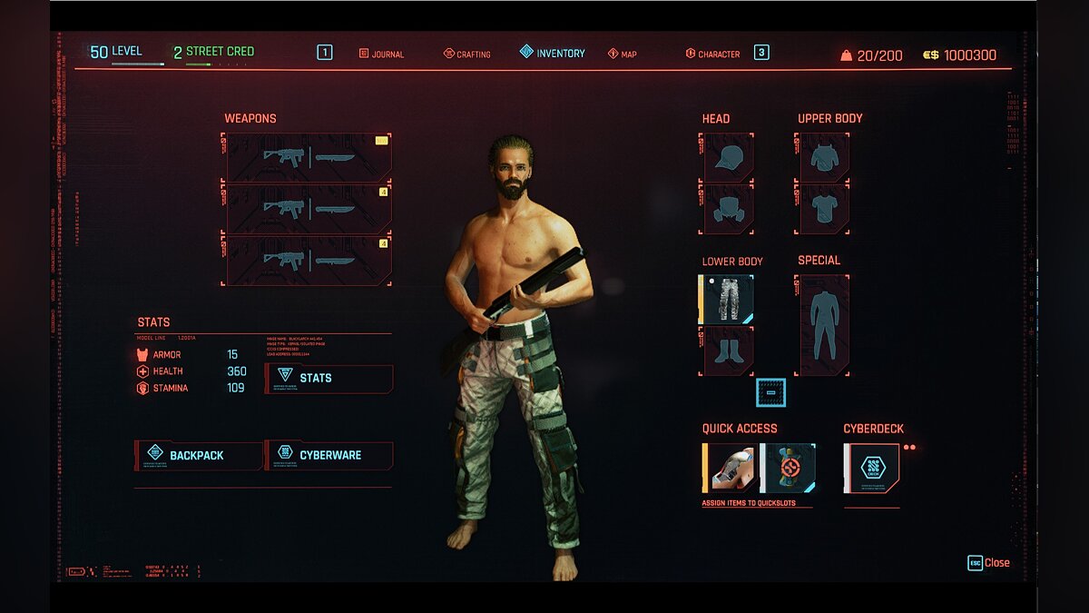 Cyberpunk 2077 — Level 50 Legendary Nomad