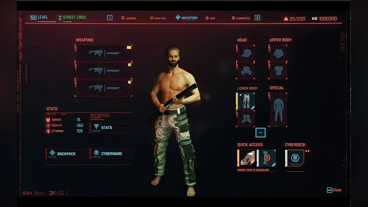 Cyberpunk 2077 — Level 50 Legendary Nomad