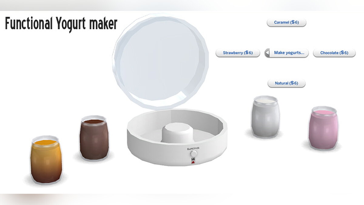 The Sims 4 — Functional yogurt maker