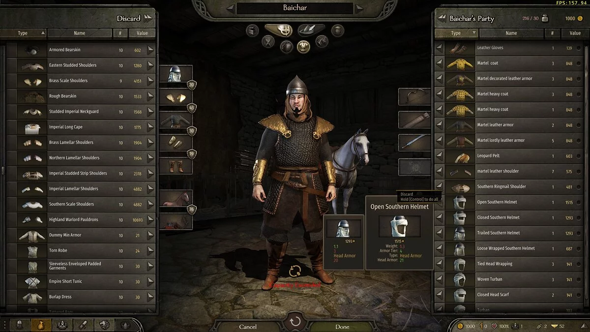 Mount & Blade 2: Bannerlord — Обладунки в стилі серіалу «Гра престолів»