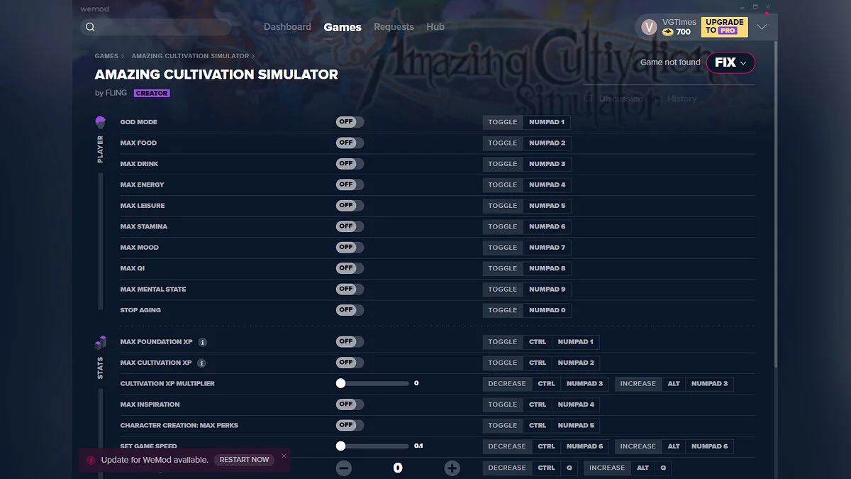 Amazing Cultivation Simulator — Formateur (+23) du 27/12/2020 [WeMod]