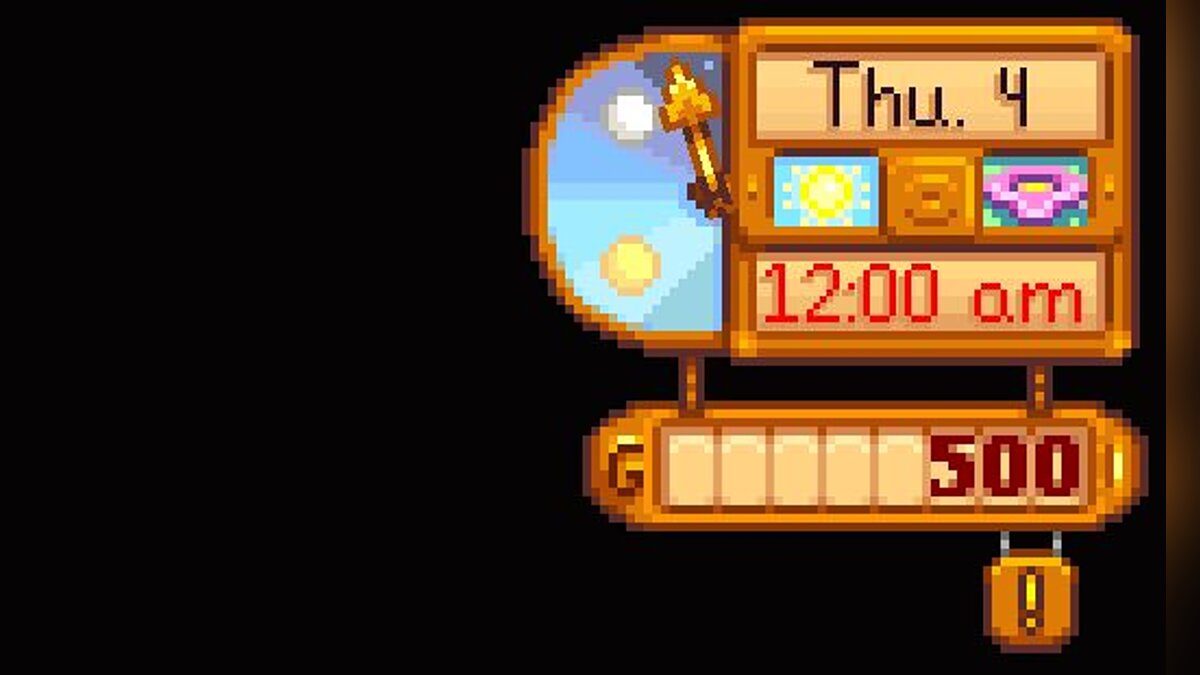 Stardew Valley — Time freezes at midnight