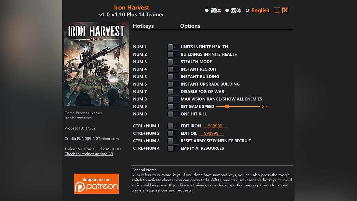 Iron Harvest — Trainer (+14) [1.0 - 1.10]