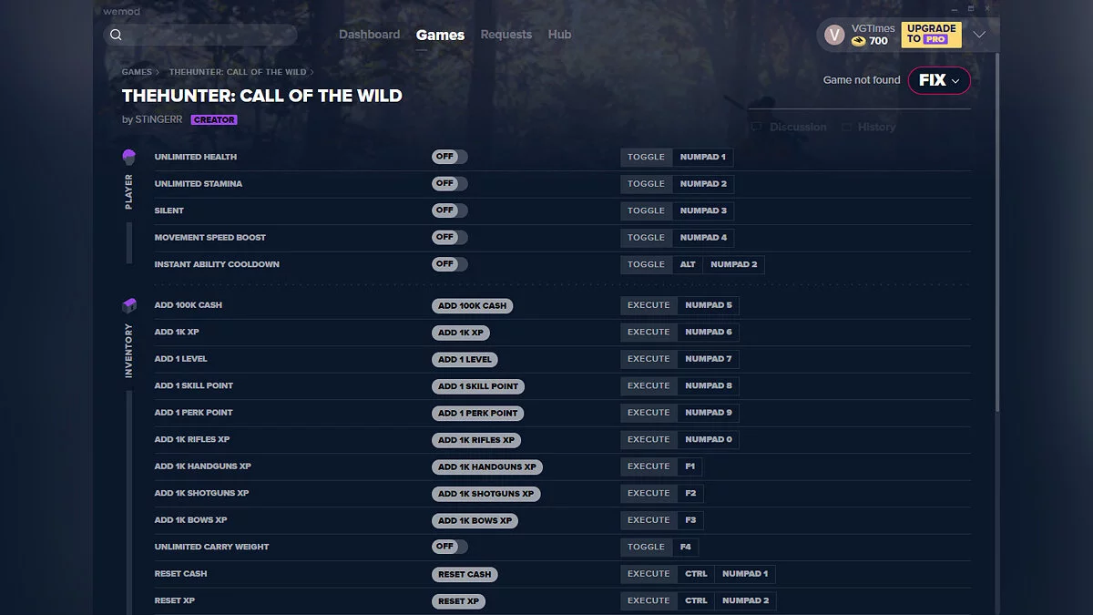 theHunter: Call of the Wild — Entrenador (+26) del 04/01/2021 [WeMod]