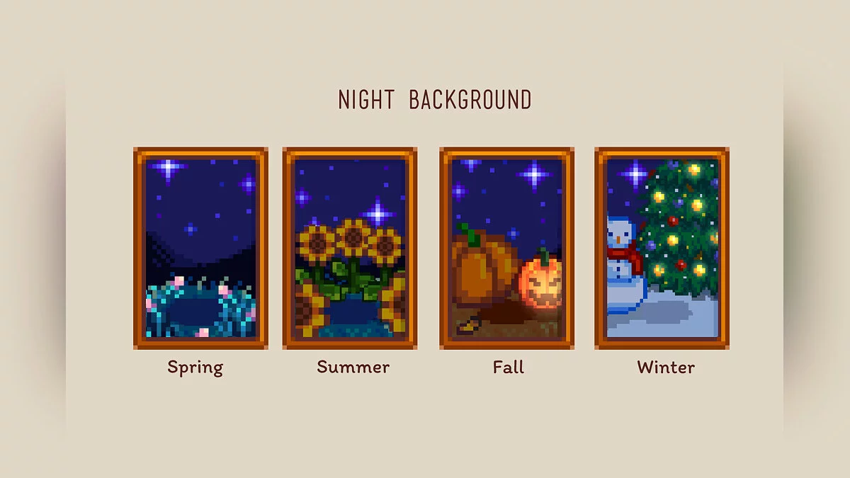 Stardew Valley — Сезонный фон дисплея
