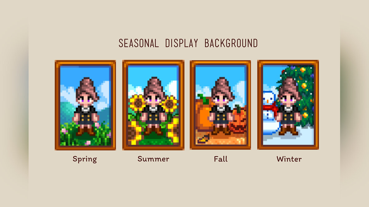 Stardew Valley — Seasonal display background