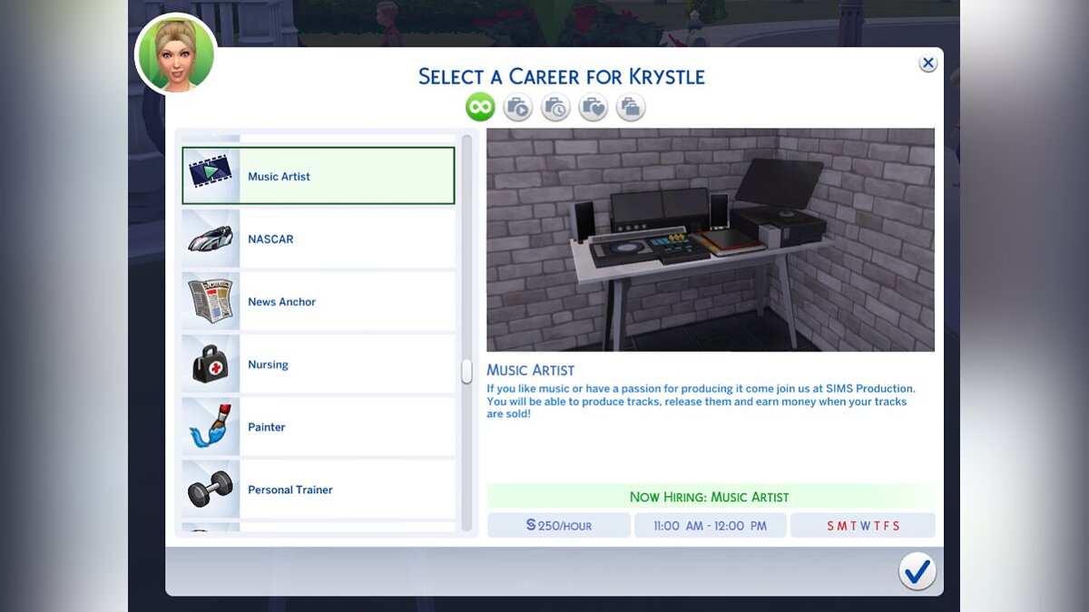 The Sims 4 — Career - musical performer