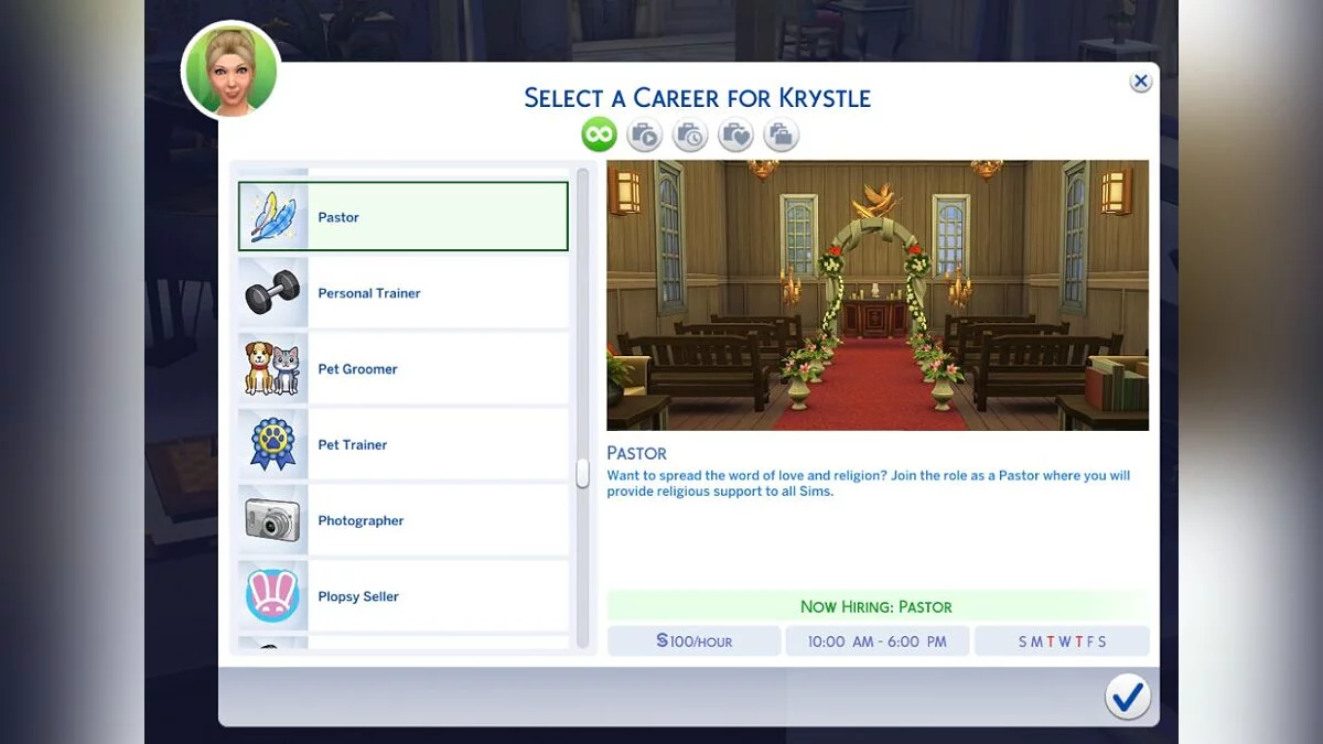 The Sims 4 — Shepherd's career