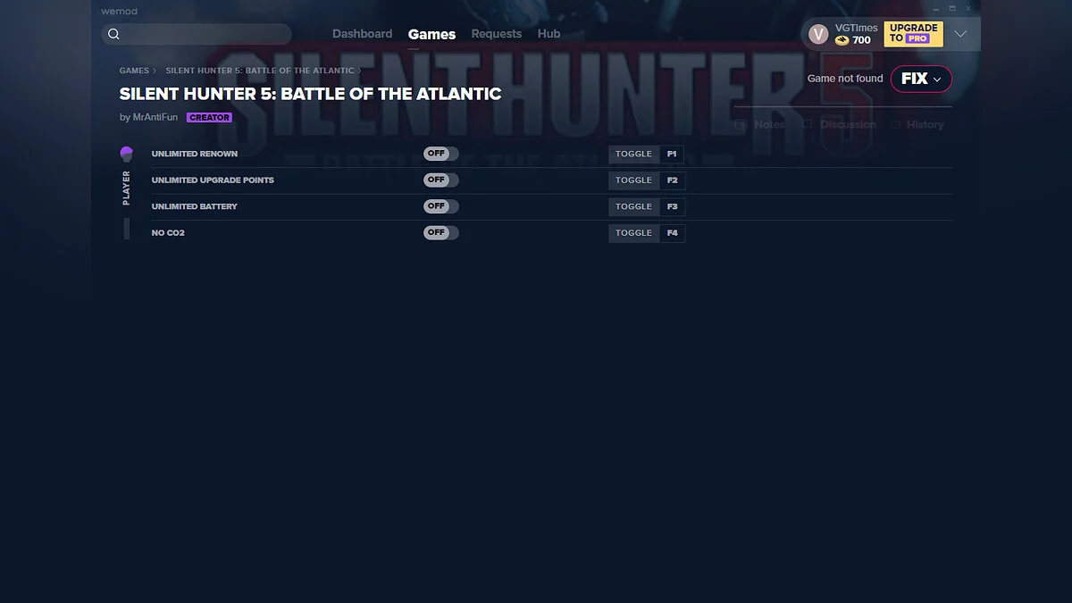 Silent Hunter 5: Battle of the Atlantic — Entrenador (+4) del 06/01/2021 [WeMod]