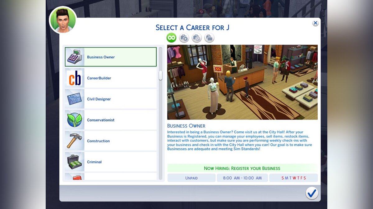 The Sims 4 — Business Owner Career