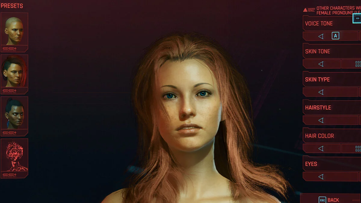 Cyberpunk 2077 — Женский пресет для Ви