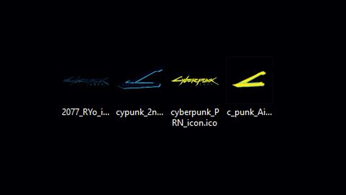 Cyberpunk 2077 — Set of desktop icons