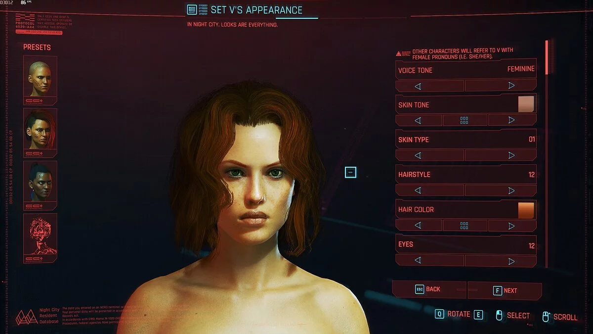 Cyberpunk 2077 — Black Widow Preset