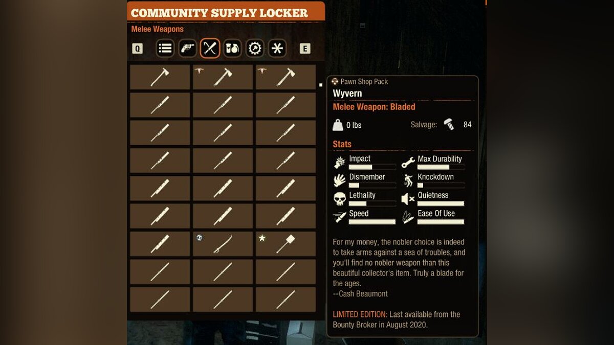 State of Decay 2 — Infinite and silent melee weapons