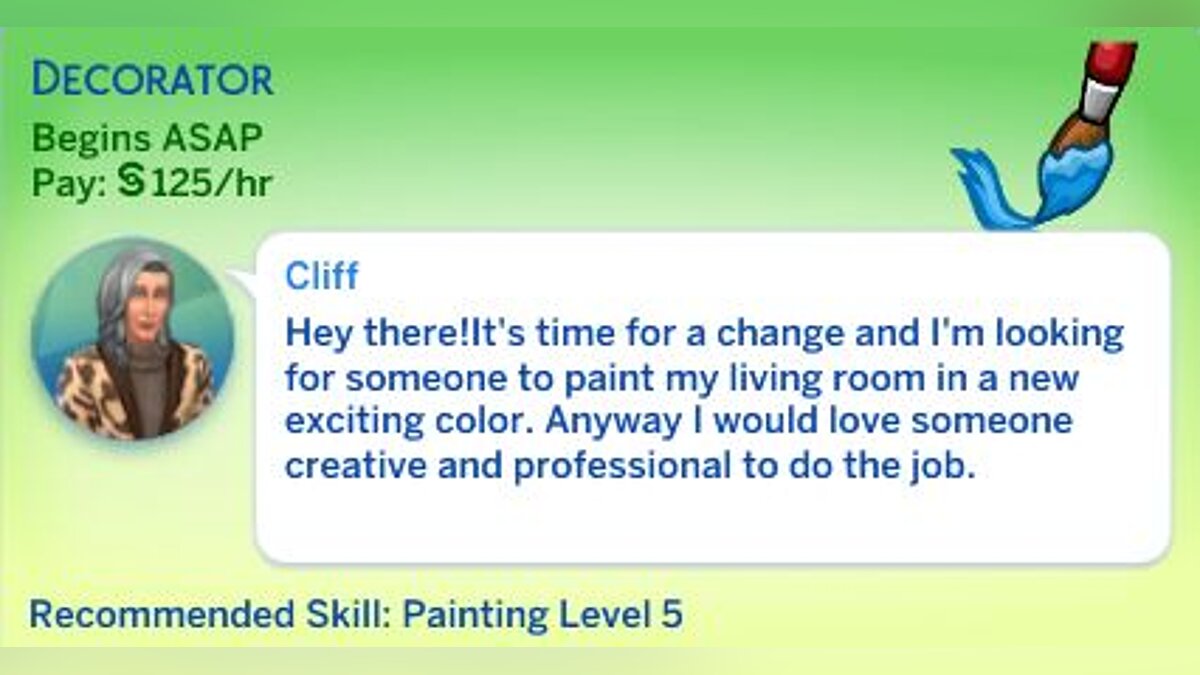 The Sims 4 — Work as a decorator