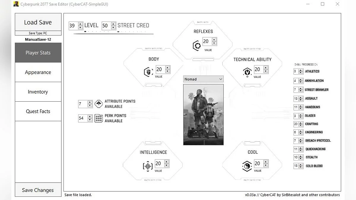 Cyberpunk 2077 — CyberCAT - save editor