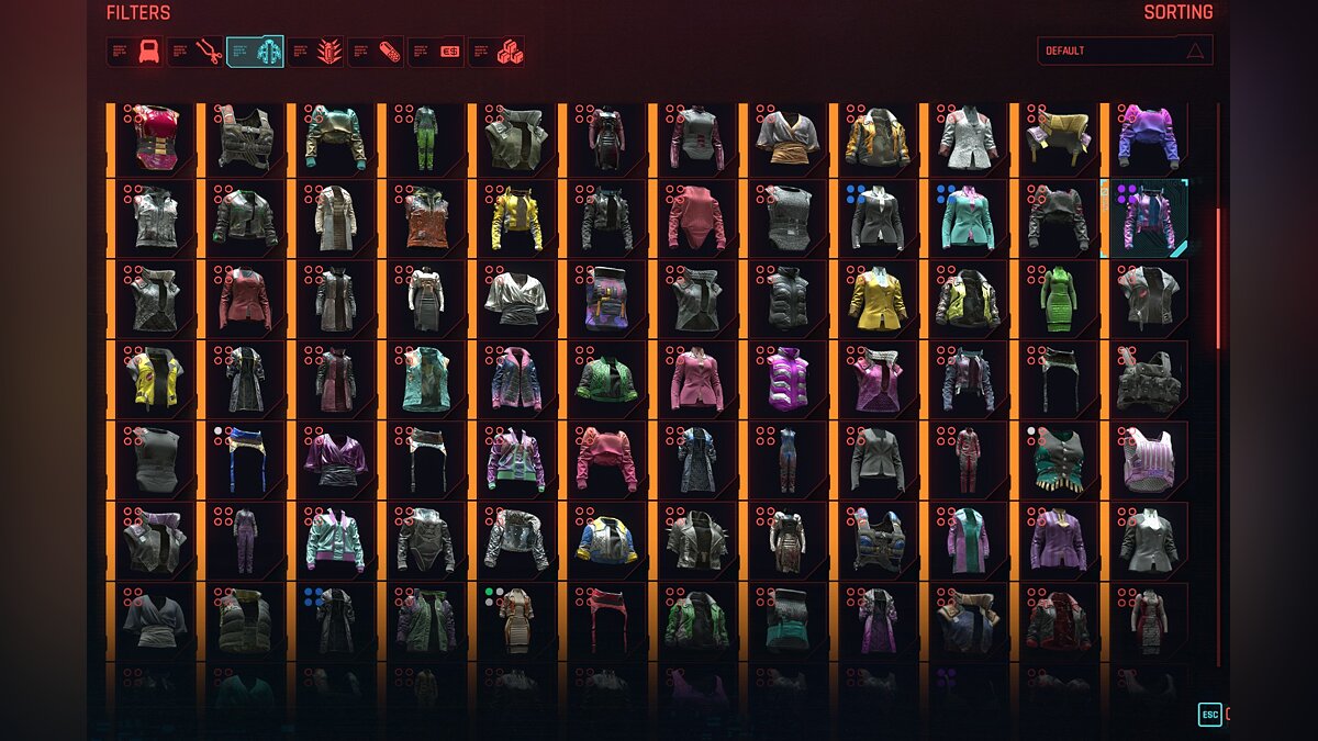 Cyberpunk 2077 — All clothes