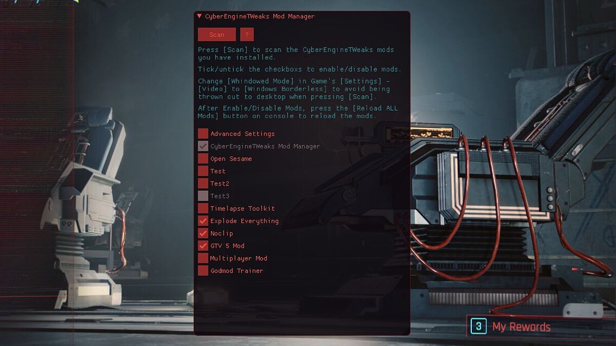 Cyberpunk 2077 — In-game mod manager