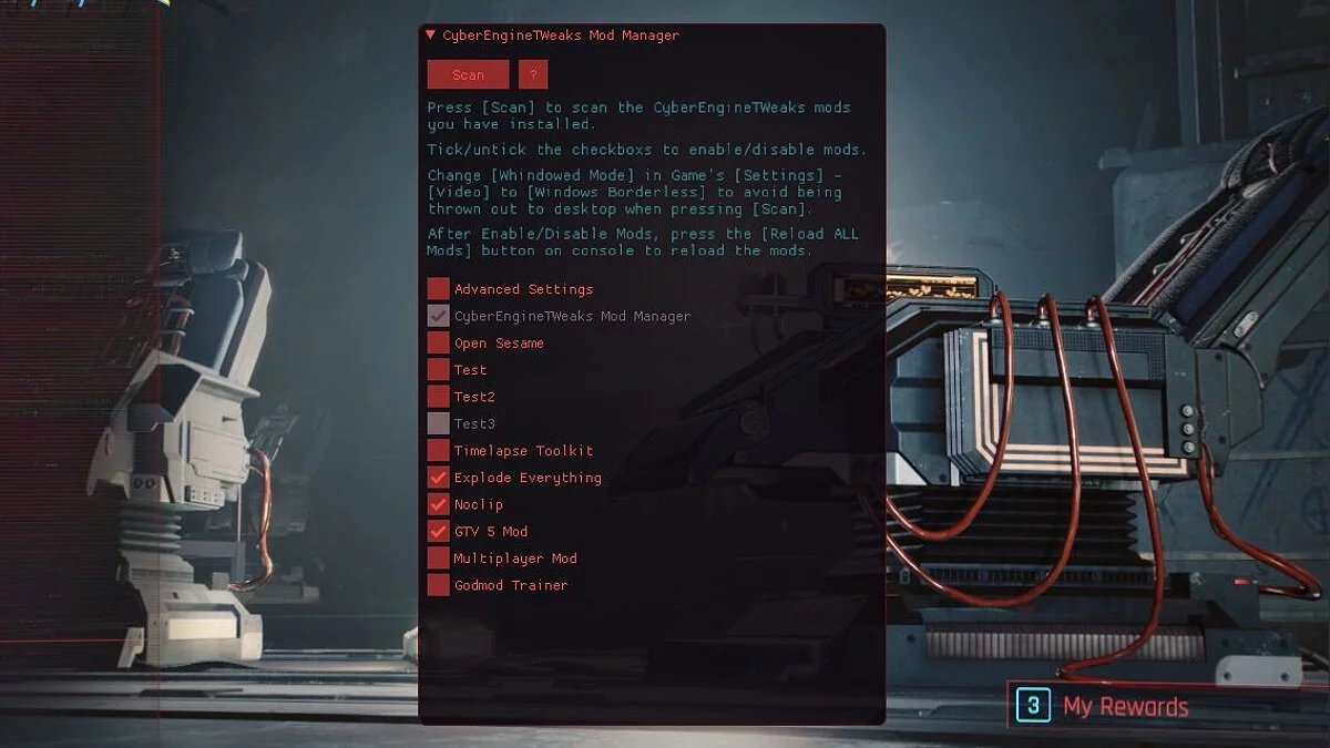 Cyberpunk 2077 — In-game mod manager