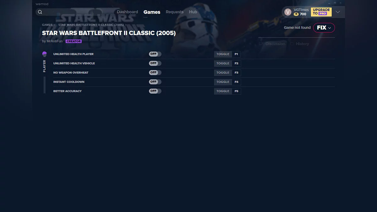 Star Wars: Battlefront 2 (2005) — Trainer (+5) from 01/26/2021 [WeMod]