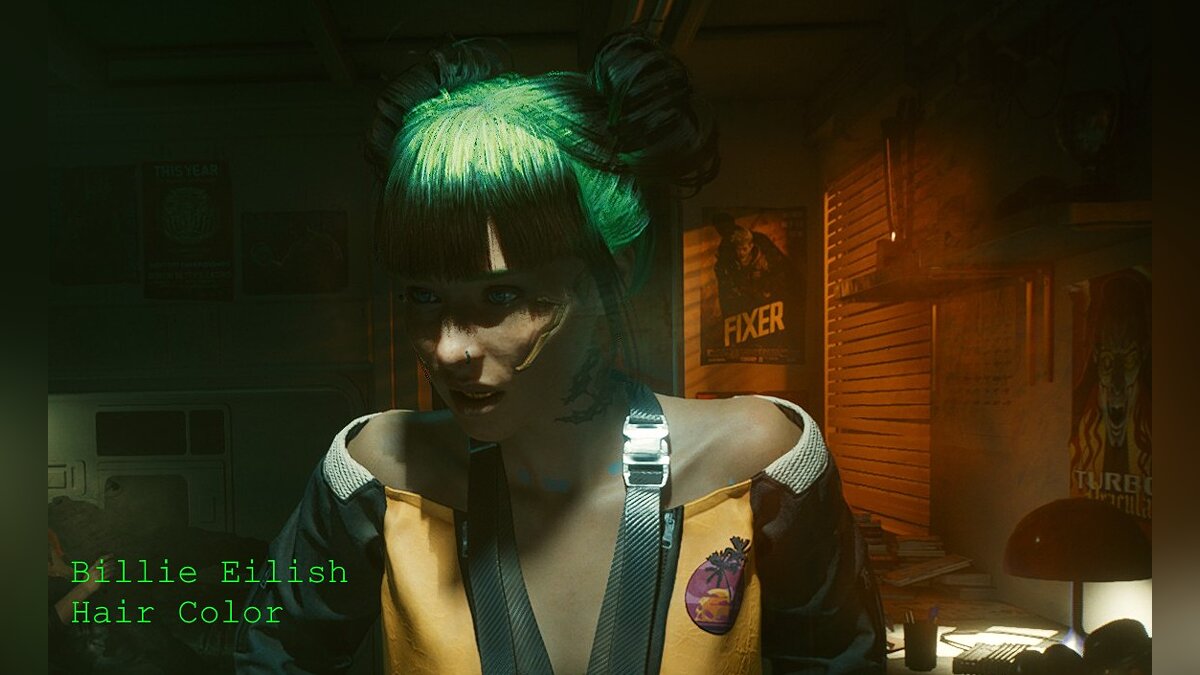 Cyberpunk 2077 — Billie Eilish hair color