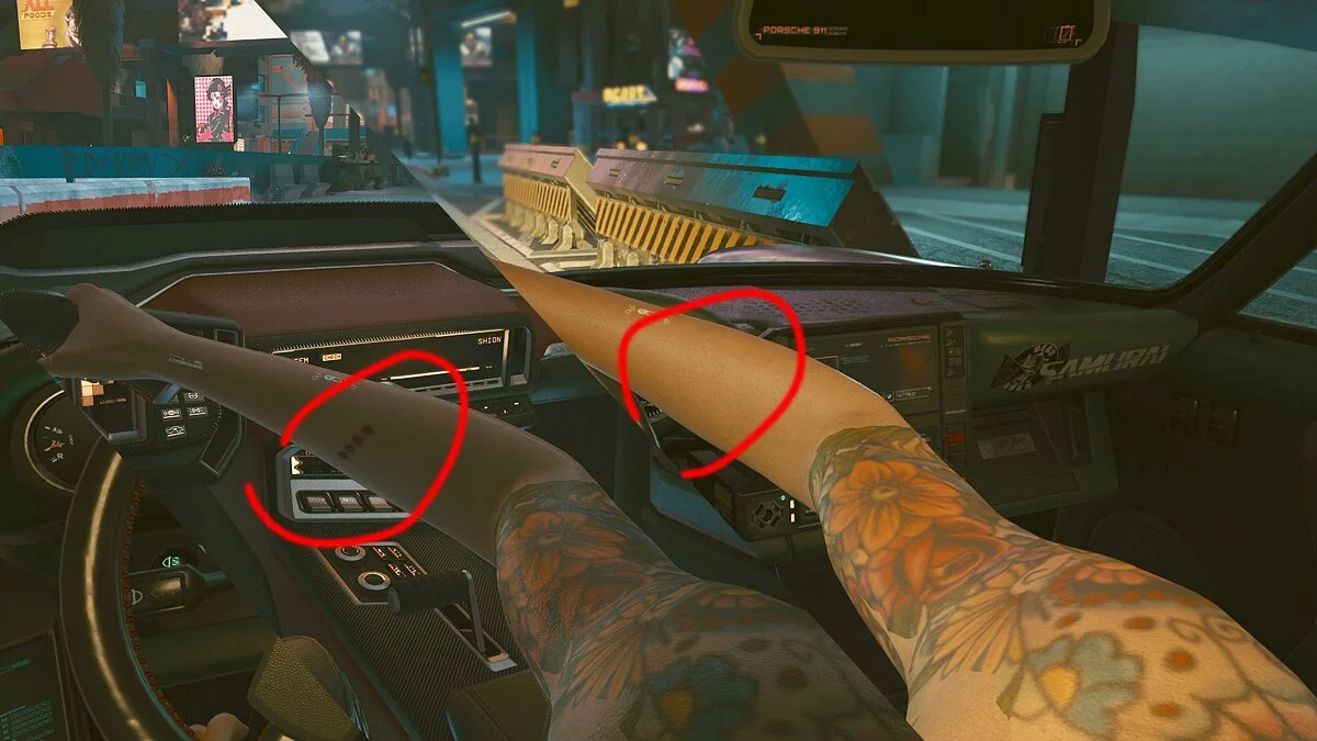 Cyberpunk 2077 — Removing holes after injection