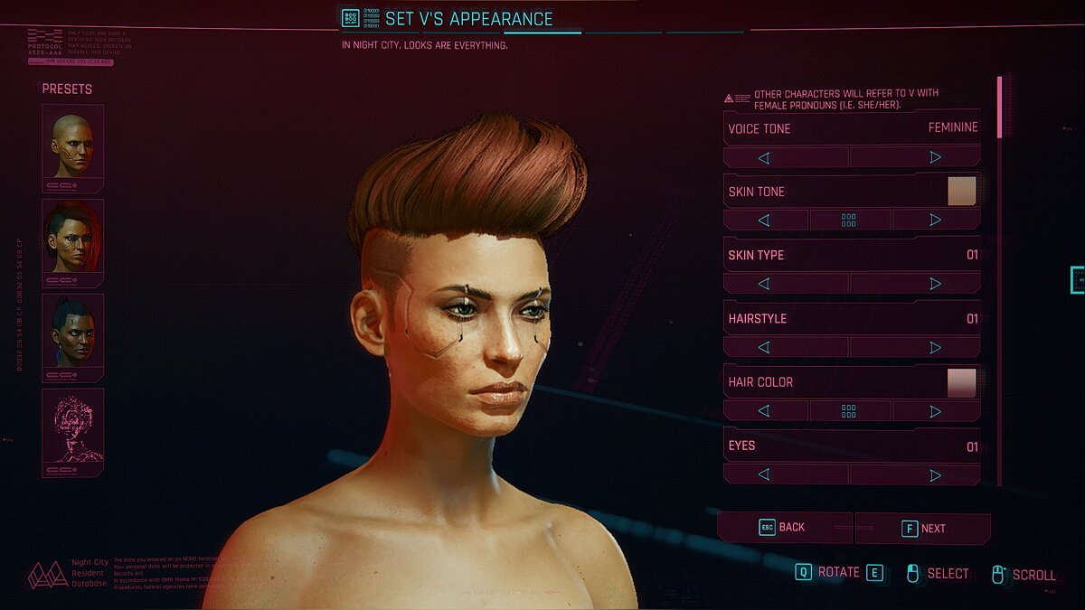 Cyberpunk 2077 — Rachel Pompadour Hairstyle