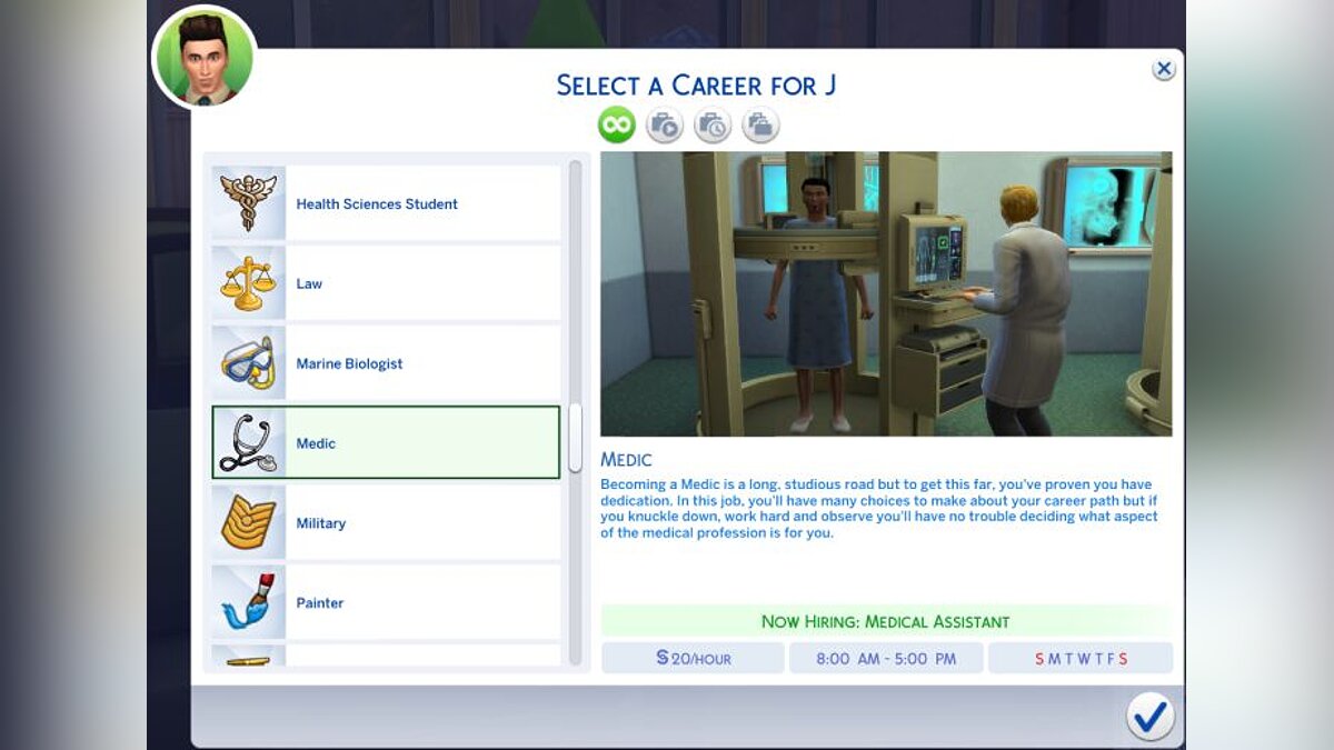 The Sims 4 — Medical career