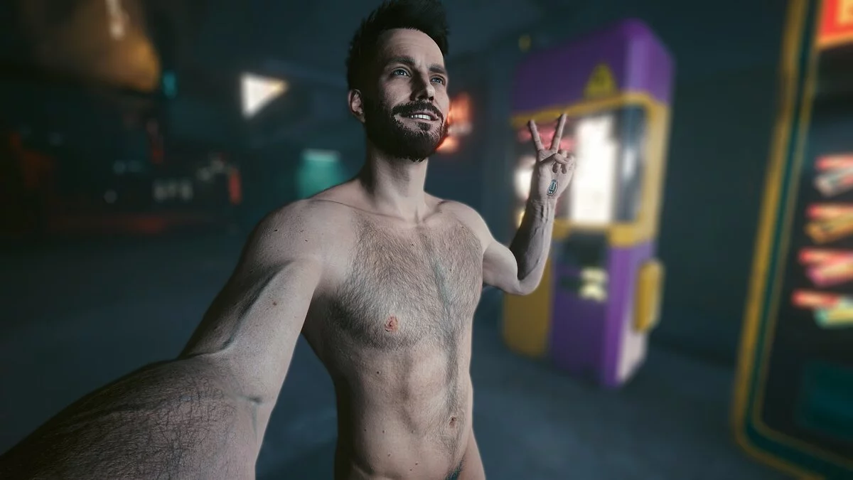 Cyberpunk 2077 — Волосатое мужское тело в 4k